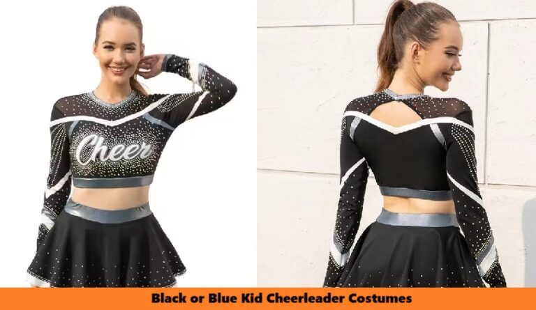 Black or Blue Kid Cheerleader Costume